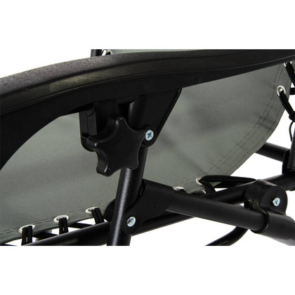 LEŻAK OGRODOWY SKŁADANY WIELOFUNKCYJNY Z ZAGŁÓWKIEM BLISS SZARY