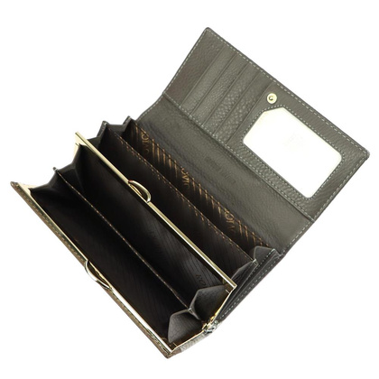 Portfel damski skórzany PELLUCCI 8801-SNR RFID Srebrny