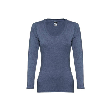 THC BUCHAREST WOMEN. Bawełniany T-shirt damski z długim rękawem taliowany