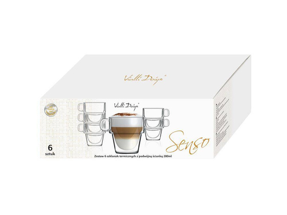 Komplet 6 szklanek z podwójną ścianką 280ml Senso 27442