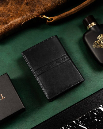 Duzy skorzany portfel meski bez zapiecia