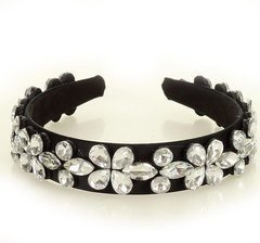 Luksusowa ozdoba opaska na włosy diadem MAZZINI czarny - min. zamówienie 20 / 50 / 100 szt.