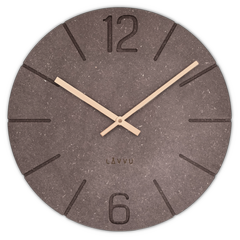 LAVVU Brązowy zegar ścienny Natur ⌀34cm