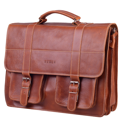 Torba skórzana na ramię KEMER 902 Jasny Brąz