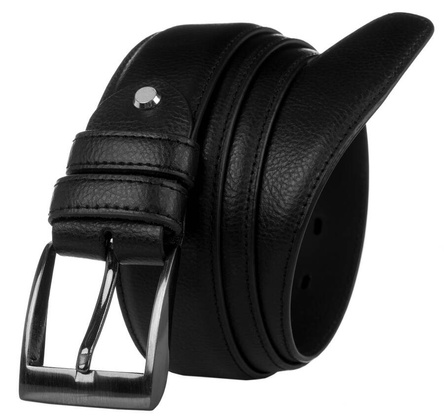 Skorzany pasek meski z tradycyjna srebrna klamra