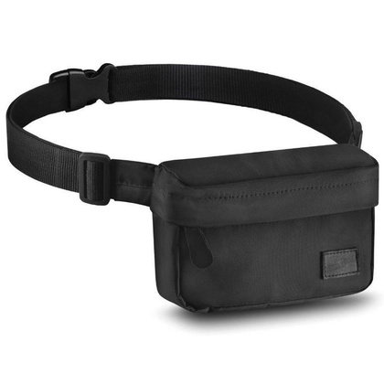 Materiałowa saszetka biodrowa KEMER SOLIER SN02 Czarna - min. zamówienie 20 / 50 / 100 szt.