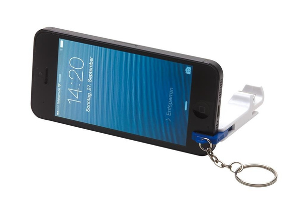 Brelok DOUBLE OPEN, biały, niebieski