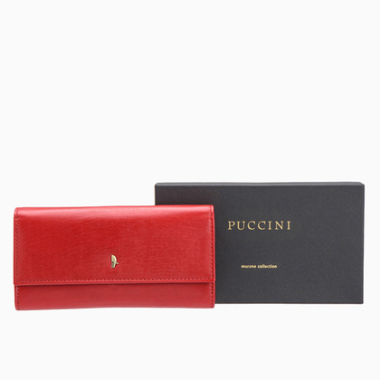 Portfel damski skórzany PUCCINI MURANO MU1680125 3E Czerwony