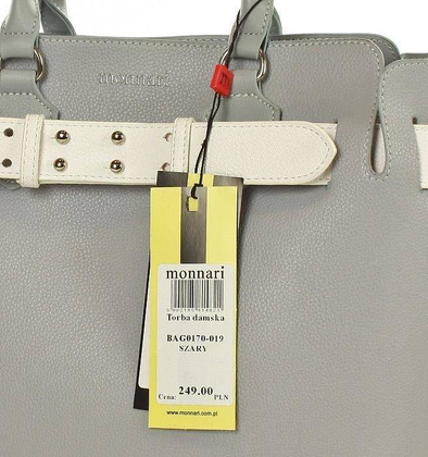 MONNARI Elegancka torebka kuferek  szary - min. zamówienie 20 / 50 / 100 szt.