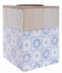 Świecznik drewniany niski