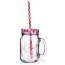 Słoik z zakrętką i słomką 450 ml