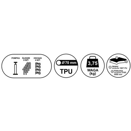 NAMIOT 3 OSOBOWY HOLIDAY DMUCHANY 210x210x110CM ENERO CAMP