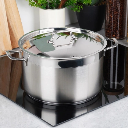 Garnek stalowy z pokrywką 18/10 PREMIUM 8,2 l ORION