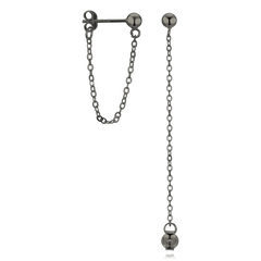 MINET Rose gold srebrne kolczyki z łańcuszkiem