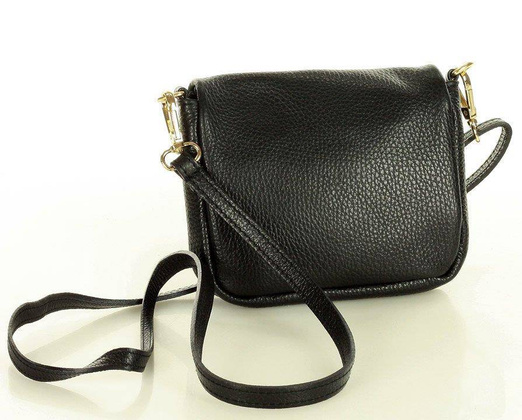 Mini torebka etui na telefon na pasku wizytowa listonoszka phone pouch - MARCO MAZZINI czarny - min. zamówienie 20 / 50 / 100 szt.