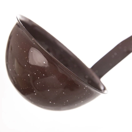 Chochla emaliowana łyżka do zupy sosu retro