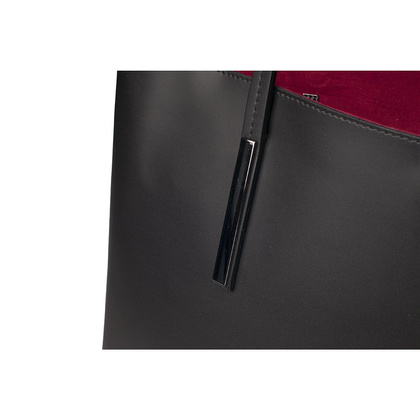 Torebka damska skórzana KEMER 643 Czarna - min. zamówienie 20 / 50 / 100 szt.