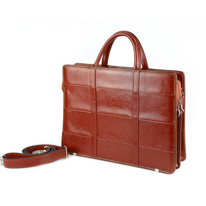 520 Torba damska 2-komorowa pasy - koniak KEMER