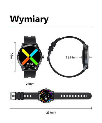 SMARTWATCH G. Rossi SW018-1 silver/black (zg335a) WŁASNE TARCZE