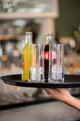 Szklanka wysoka Cheers M transparentna zielona 3407653