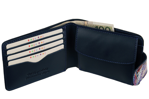 Mały kolorowy Portfel damski BajuBaj w motyle z RFID PD1050s13 RFID