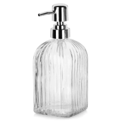 Pojemnik szklany do mydła lub płynu do naczyń dozownik na mydło płyn 550 ml