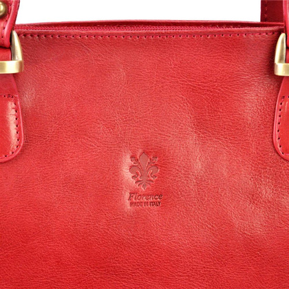 Torebka damska skórzana KEMER 14 Ciemno czerwona