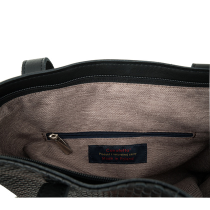Torebka skórzana shopperka Canaletto z tłoczeniem – elegancja i funkcjonalność na co dzień TD865s246t1