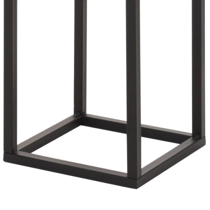 Kwietnik stojący metalowy czarny / osłonka doniczka na stojaku