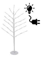 Drzewko ledowe białe małe