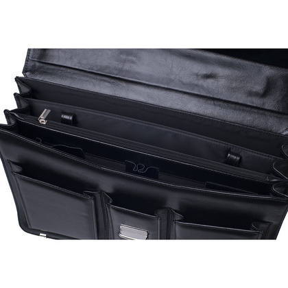 Teczka męska skórzana KEMER B 621/BY Czarna