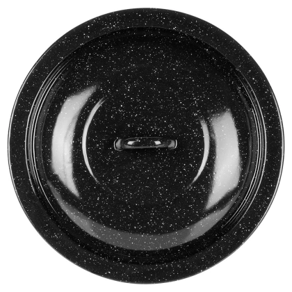 Pokrywka do kociołka emaliowana czarna 34 cm