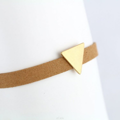 NASZYJNIK CHOKER SIMPLE TRIANGLE - BRĄZOWY N487BR