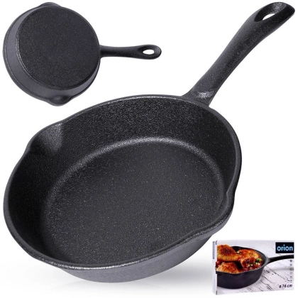 Patelnia żeliwna okrągła talerz żeliwny 16 cm