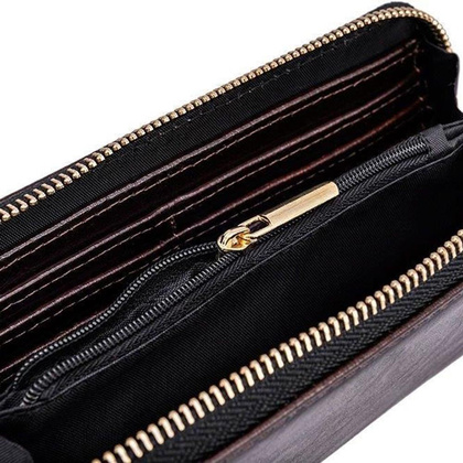 Portfel damski skórzany KEMER SOLIER P01 Brązowy - min. zamówienie 20 / 50 / 100 szt.