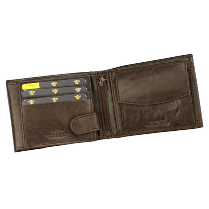 Skórzany męski portfel IASI 1373 czarny