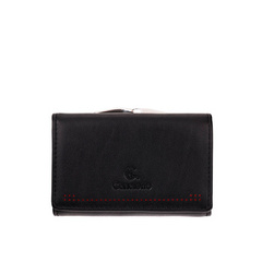 Czarny damski portfel Canaletto z perforacją laserową – elegancja i funkcjonalność PD1223P51