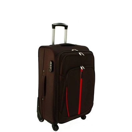 Mała kabinowa walizka PELLUCCI RGL S-020 S Brązowa