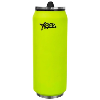 Kubek termiczny termos bidon neonowy zielony PUSZKA 500 ml