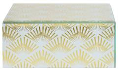 Szkatułka szklana  w złote wzory duża