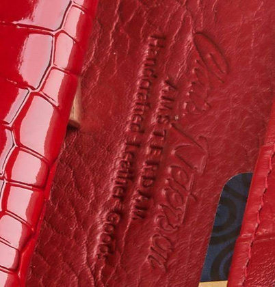 Portfel damski z motywem skóry krokodyla Peterson Czerwony
