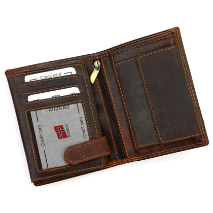 Portfel męski skórzany PELLUCCI UGLE N4 brązowy