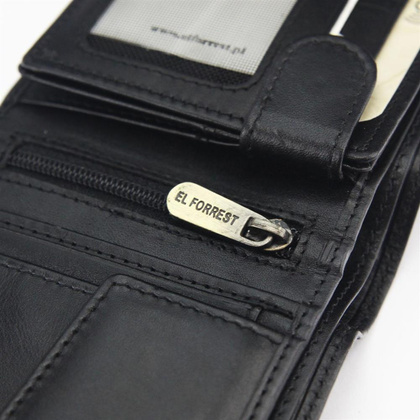 Portfel męski skórzany EL FORREST 892/A RFID Czarny