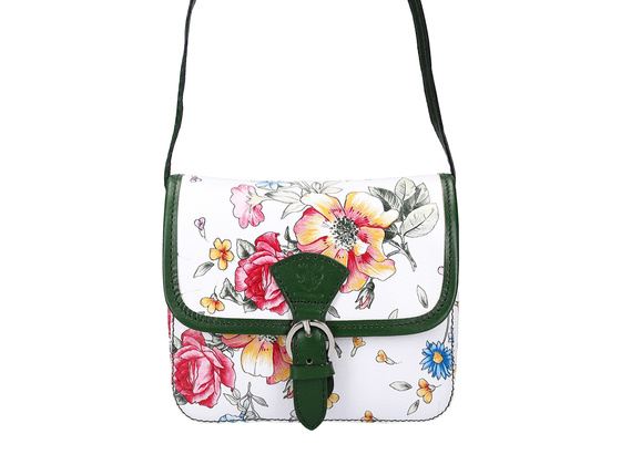 Torebka damska skórzana KEMER 112 FL Ciemny brąz