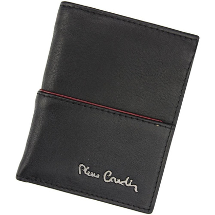 Portfel męski skórzany PIERRE CARDIN TILAK38 1810 RFID Czarny / Czerwony