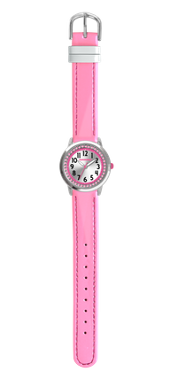 CLOCKODILE Jasnoróżowy zegarek z kamieniami