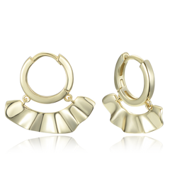 MINET Pozłacane srebrne kolczyki nowoczesne koła