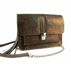 T-06 Torebka z klapką - starzony brąz C KEMER