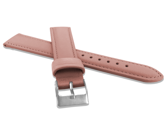 MINET Różowy szyty pasek z luksusowej skóry Top Grain - 20