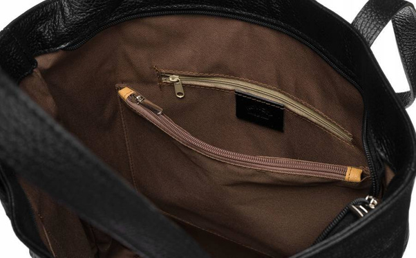 Shopperka damska z frędzlami Rovicky Czarna